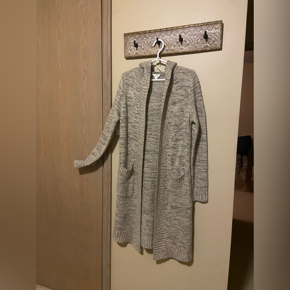 Womens long hooded cardigan - Picture 2 of 3